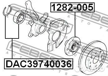 Подшипник ступичный передний 39x74x36x34