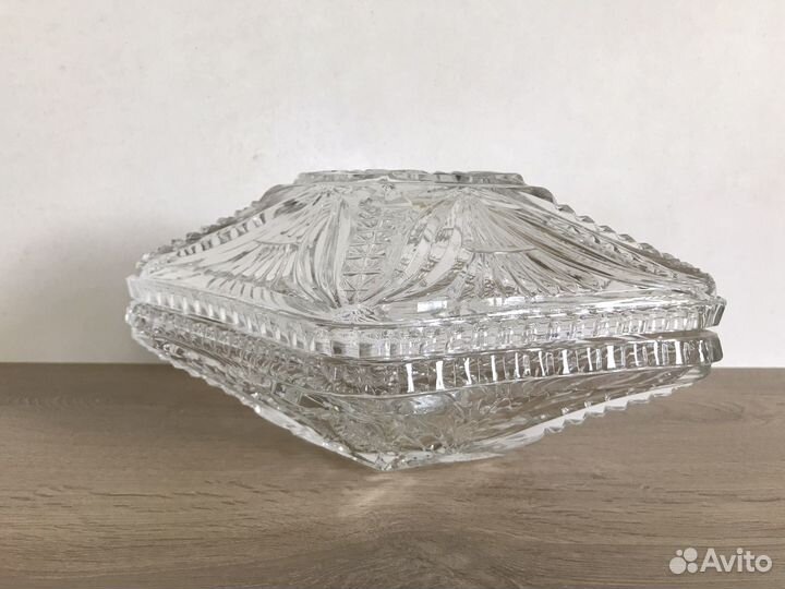 Салатник ромб 30х21 см хрусталь СССР