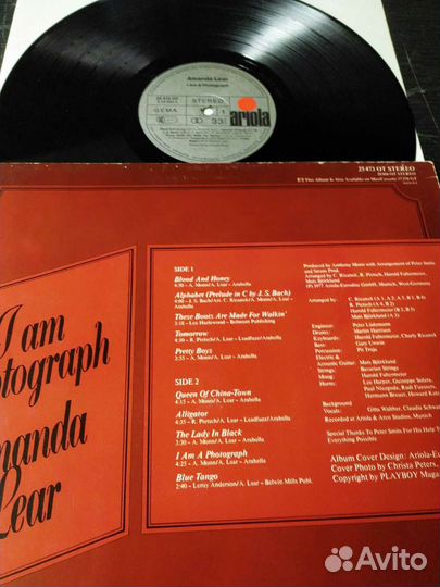 Amanda Lear I Am A Photograph винил Германия 1977