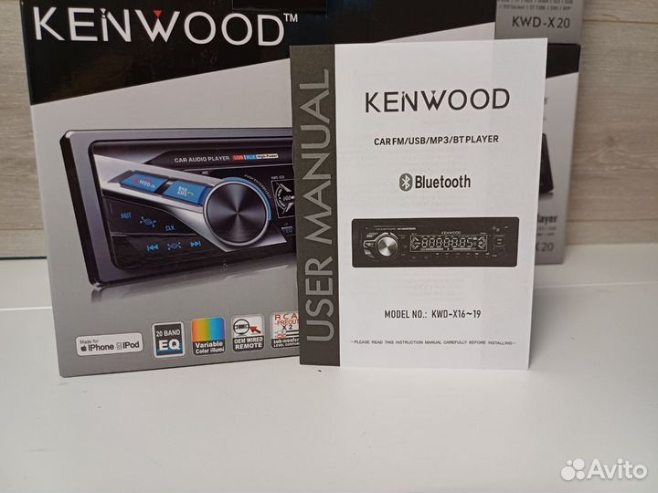 Новая магнитола Kenwood 4x60 с Bluetooth