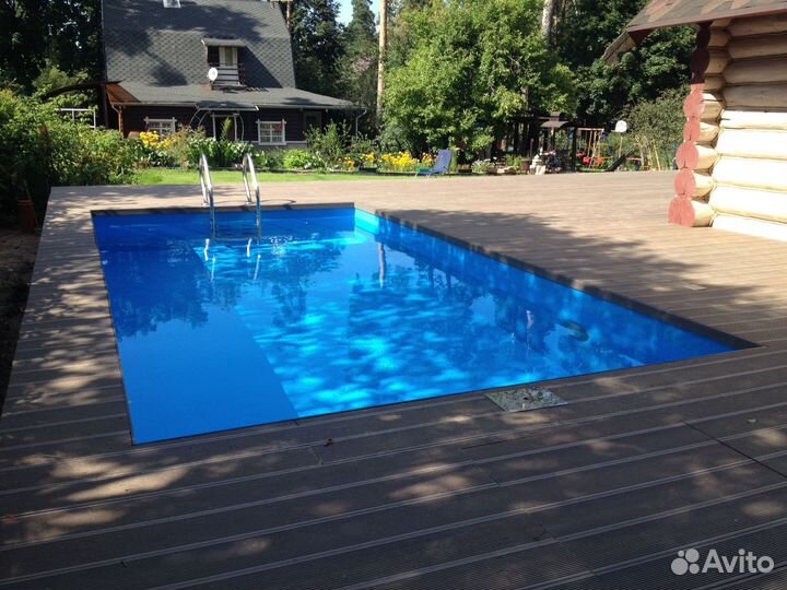Бассейн 3х6х1,5 с угловыми ступенями