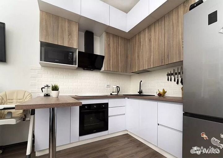 Кухня п-образная