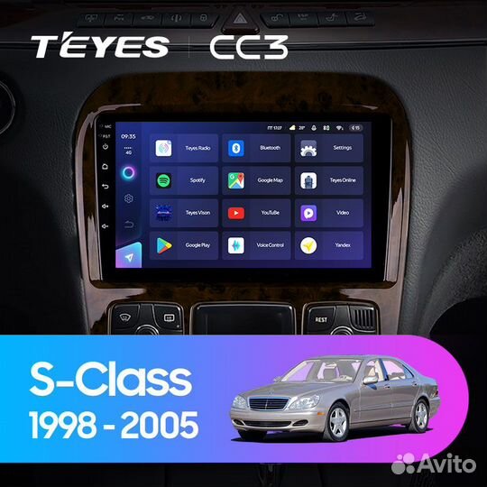 Магнитола Teyes CC3 4/64 Mercedes S-class W220
