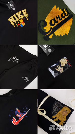 Вышивка на одежде / машинная вышивка на заказ