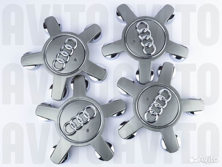 Колпачки литых дисков Audi (Комплект 4 шт.)