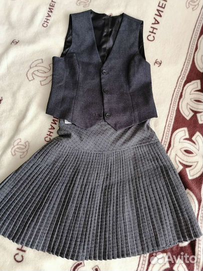 Костюм школьный четверка (пиджак, брюки, юбка, жил