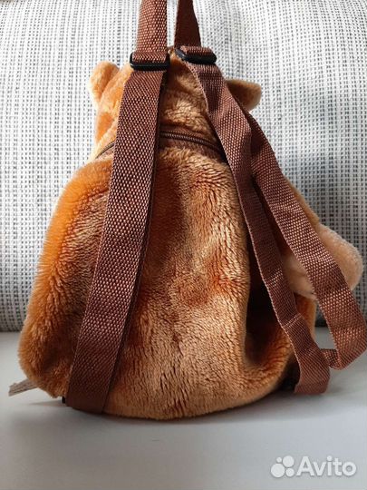 Плюшевый рюкзак в виде бегемотика