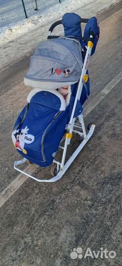 Детские санки коляска