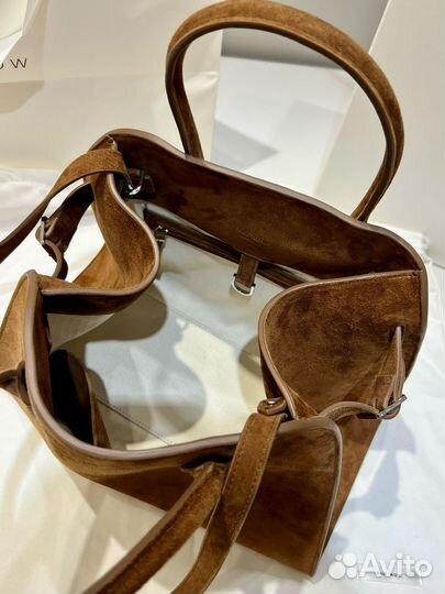 Сумка The Row Margaux 12 замшевая бежевая