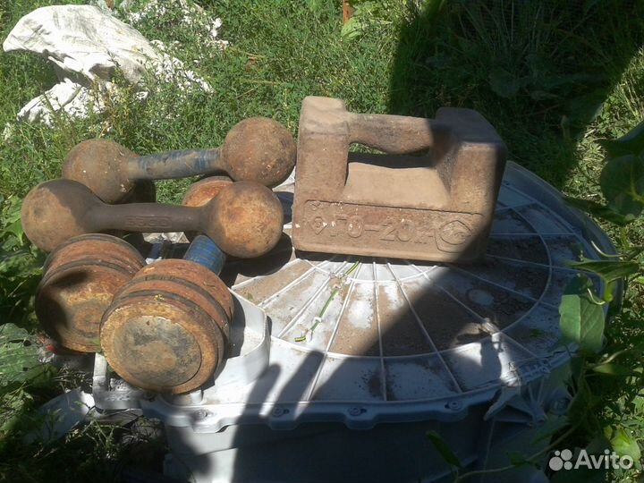 Гиря 32кг.20 прямоугольная,Гантели 3-5кг