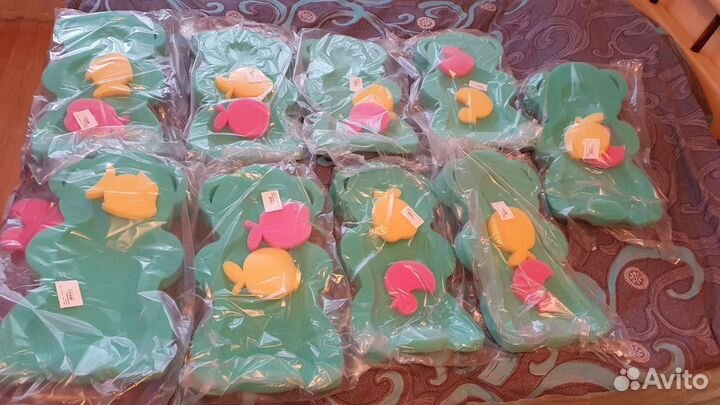 Губка для купания детей. Зелёная