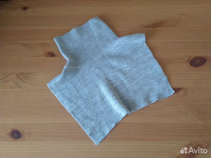 Серая манишка снуд для девочки Крокид на 4-8 лет