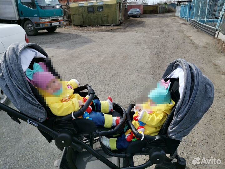 Коляска для двойни 2 в 1 verdi