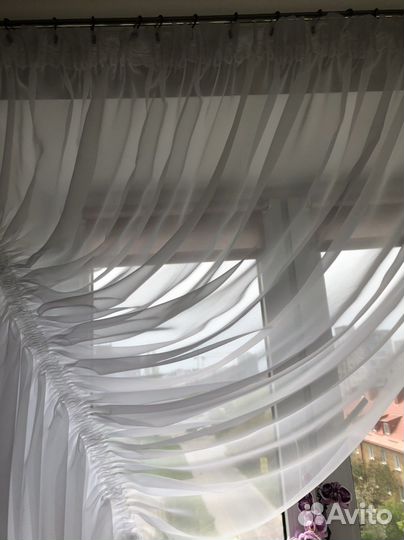 Тюль белая новая