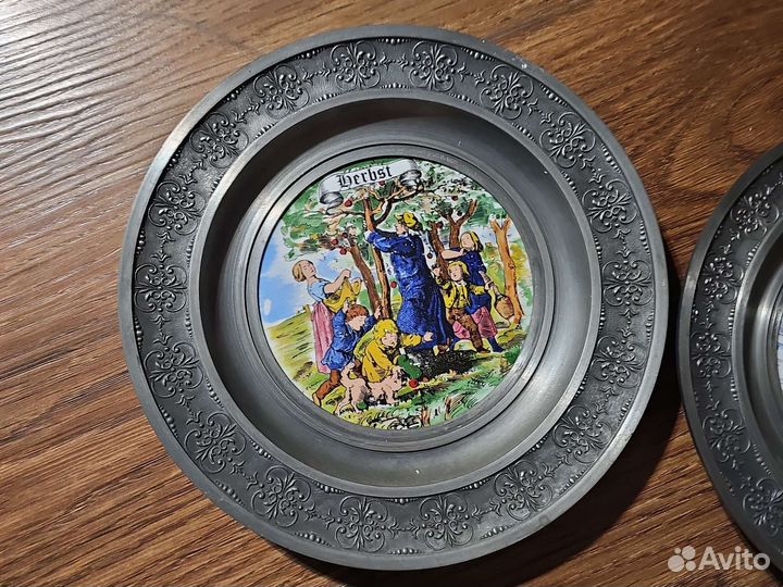 Коллекционные настенные тарелки Времена года