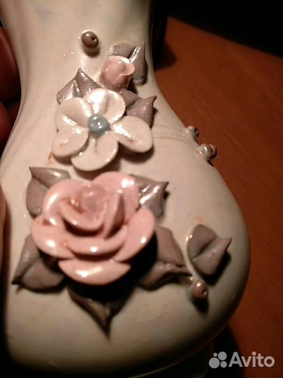 Ваза перламутр костяной фарфор СССР