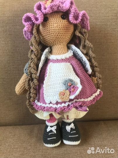 Кукла интерьерная вязаная Мартина