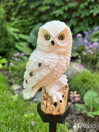 Фонарь садовый сова на солнечной батарее