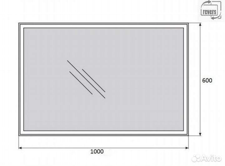 Зеркало BelBagno SPC-GRT-1000-600-LED-BTN