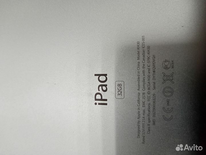 Планшет apple iPad a1430