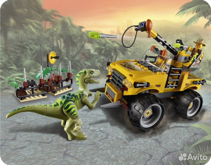 Новый Lego Dino 5884 Охота на рапторов RaptorChase