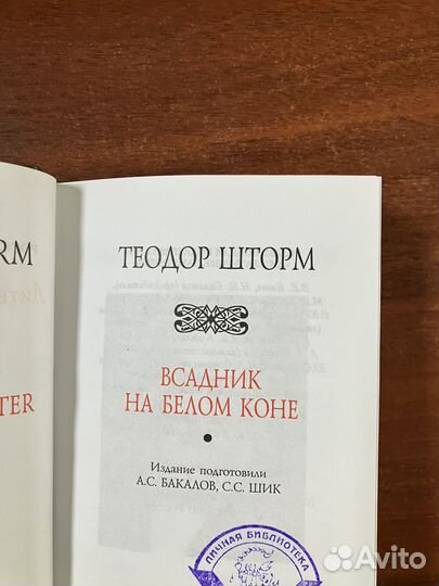 Теодор Шторм. Всадник на белом коне