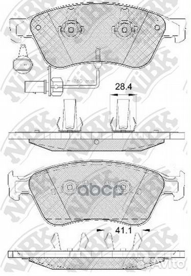 Колодки тормозные дисковые передние NiBK PN0351