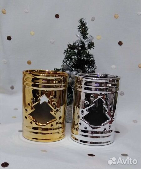 Подсвечник домик фигурка керамика новый