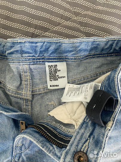 Джинсовые шорты h&m для девочки 7-8 лет