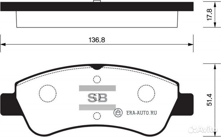 Sangsin brake SP1241 citroen C4 03/peugeot 307/par
