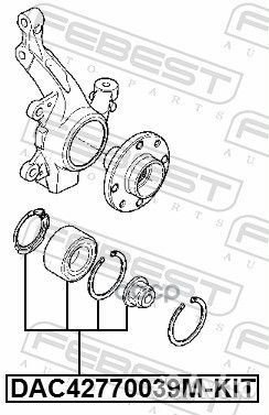 Подшипник ступичный передний ремкомплект 42X77X