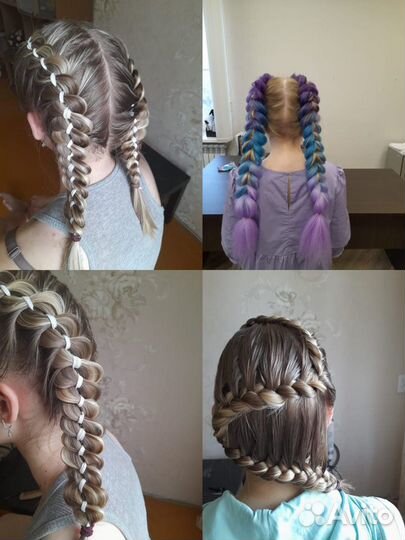 Плетение кос, прически