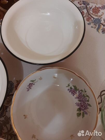 Миски эмадь, салатницы Дулево