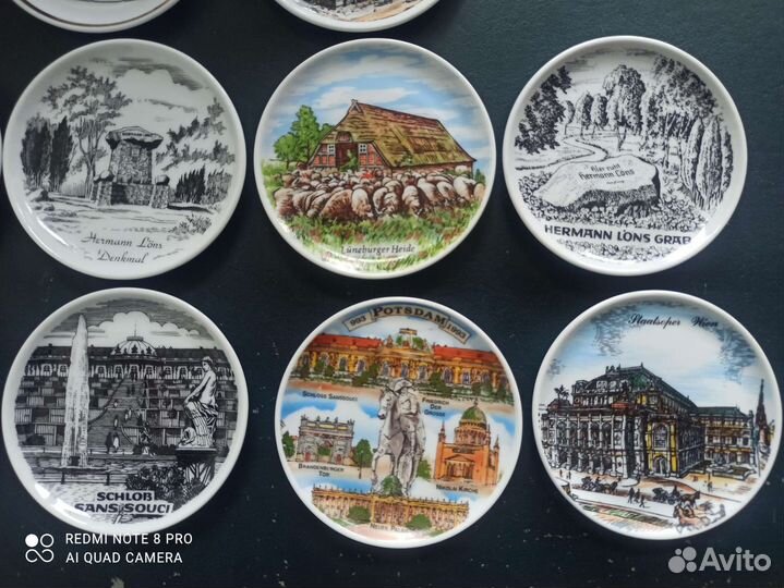 Декоративные тарелки с городами