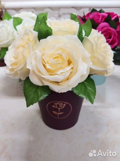 Букет из мыльных роз