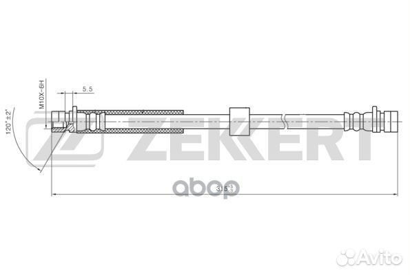 Шланг тормозной задний Land Rover Discovery III