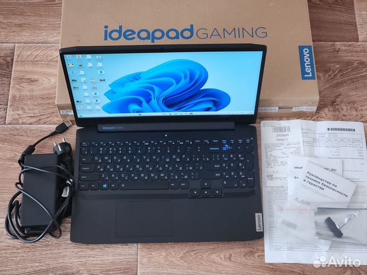 Ноутбук Lenovo Gaming 3, Ryzen 5, GTX 1650, 16/512