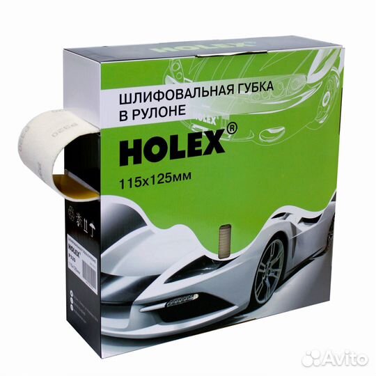 Губка шлифовальная в рулоне Р 240 115х125мм (1шт) holex