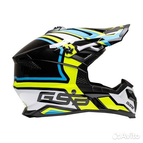 Новый Шлем GSB XP-20 blue/giallo (L, XL, XXL)