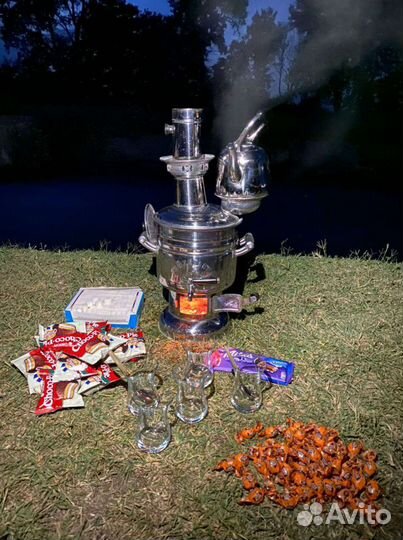 Самовар на дровах углях )