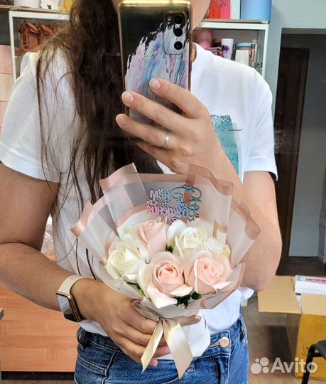 Мыльные букеты, розы, цветы из мыла, 1 сентября