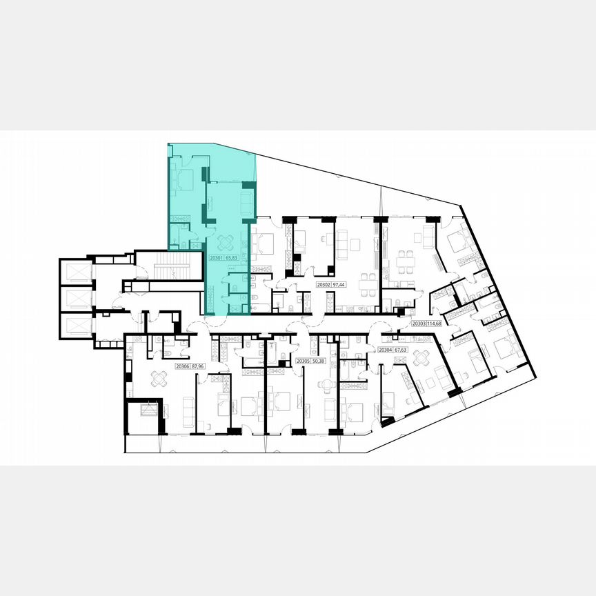 1-к. квартира, 70,3 м², 3/11 эт.