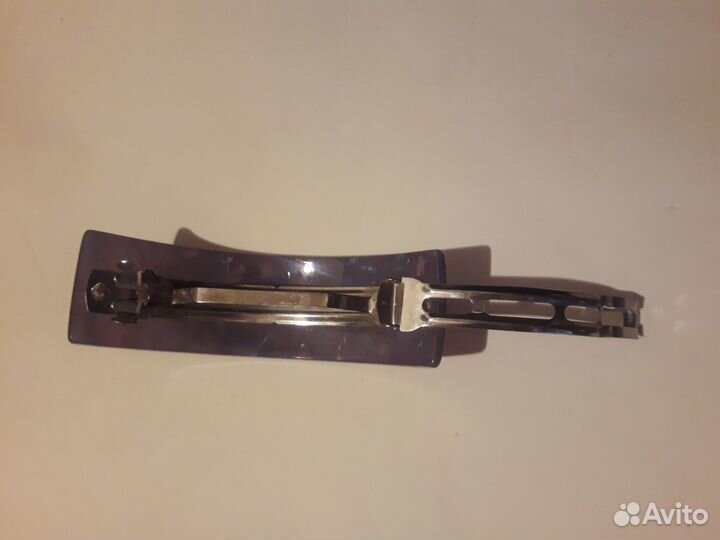 Заколка для волос, голубой перламутровый