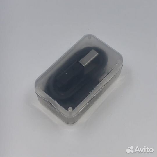 USB Cable - microUSB 20см плоский черный + бокс