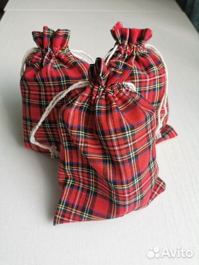 Мешочки подарочные хлопковые набор