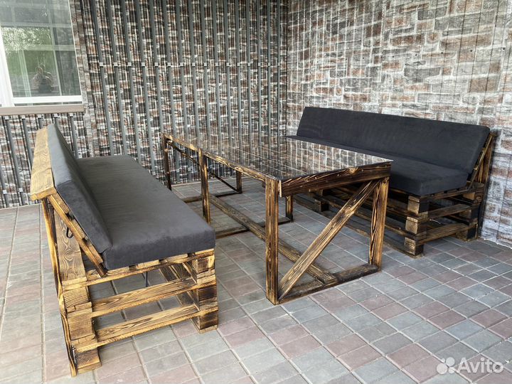 Мебель из поддонов, стол, диваны