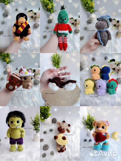 Вязаные игрушки амигуруми в наличии