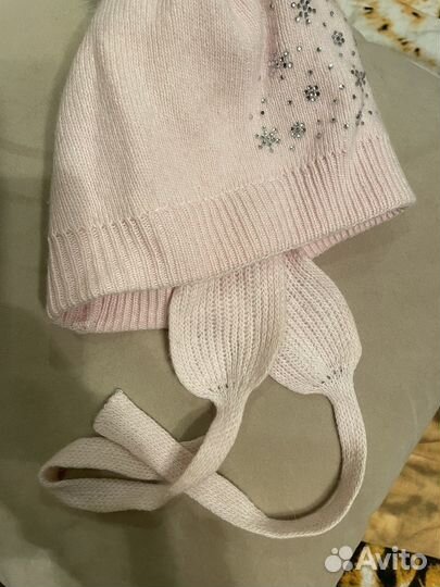 Шапка зимняя шерсть натуральный помпон