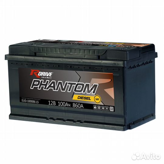Аккумулятор автомобильный rdrive phantom 100R
