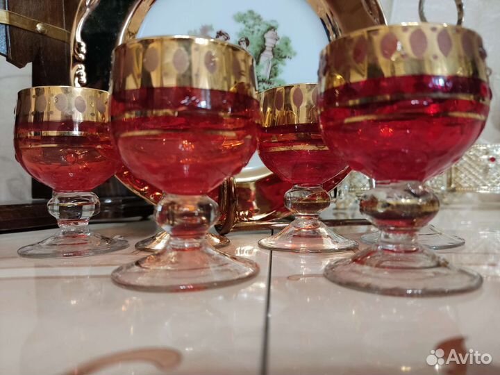 Набор рюмок для водки коньяка Богемия